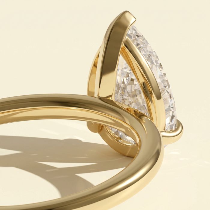 The Aria - Simple Pear Shaped Lab Grown Diamond Solitaire Engagement Ring
